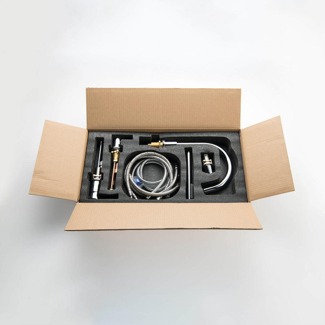 Halo Deck-Mounted Roman Tub Filler with Hand Shower