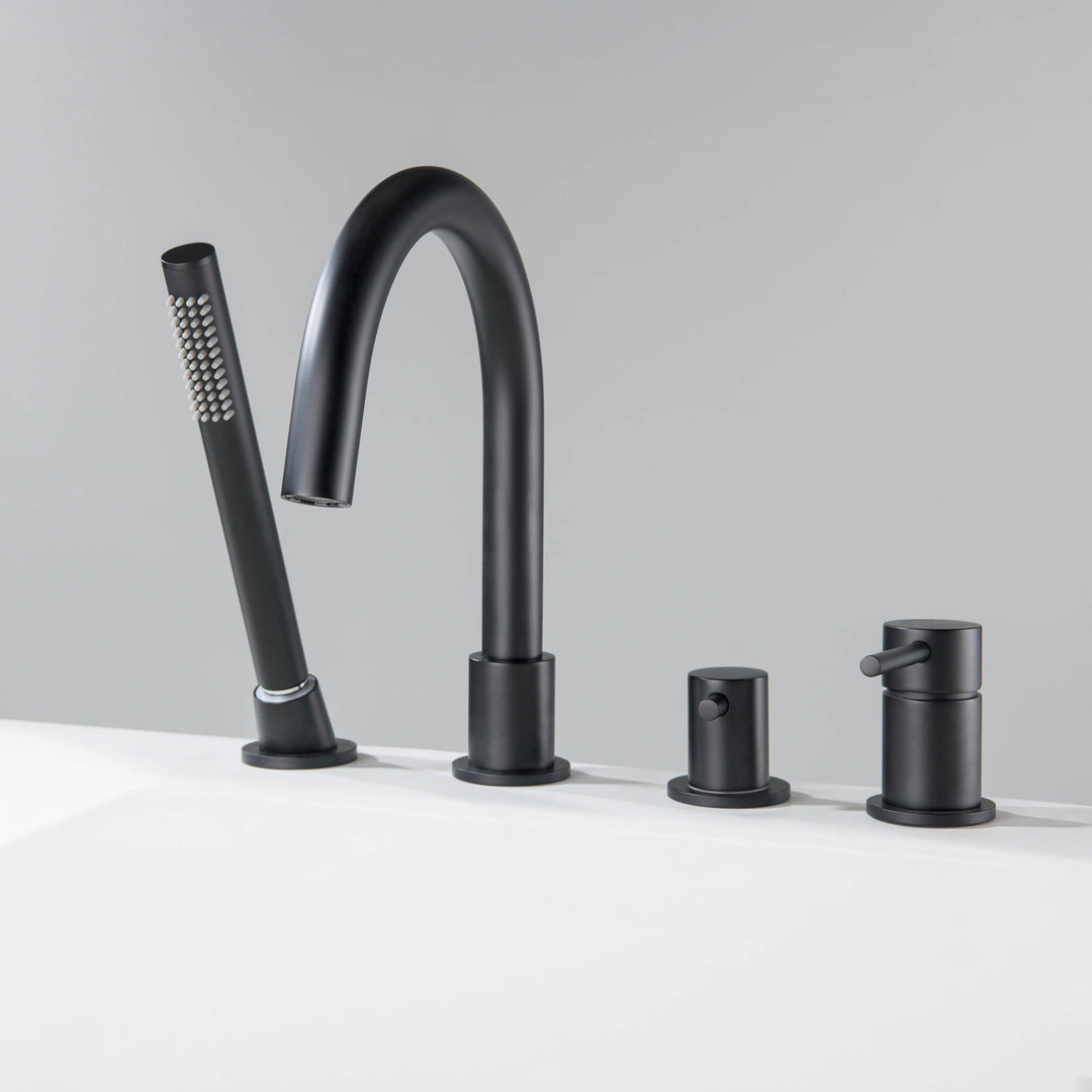 Halo Deck-Mounted Roman Tub Filler with Hand Shower