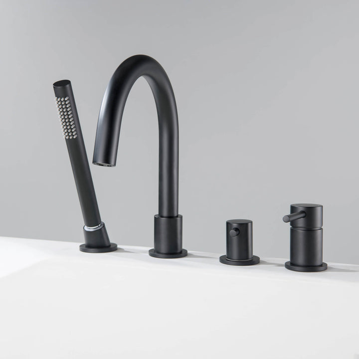 Halo Deck-Mounted Roman Tub Filler with Hand Shower