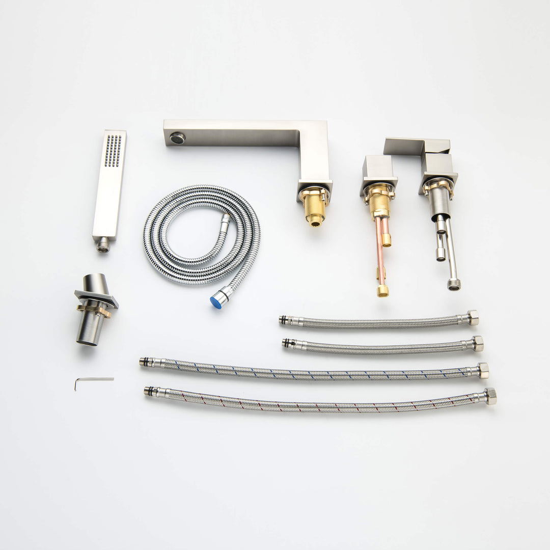 Quadra Deck-Mounted Roman Tub Faucet with Hand Shower