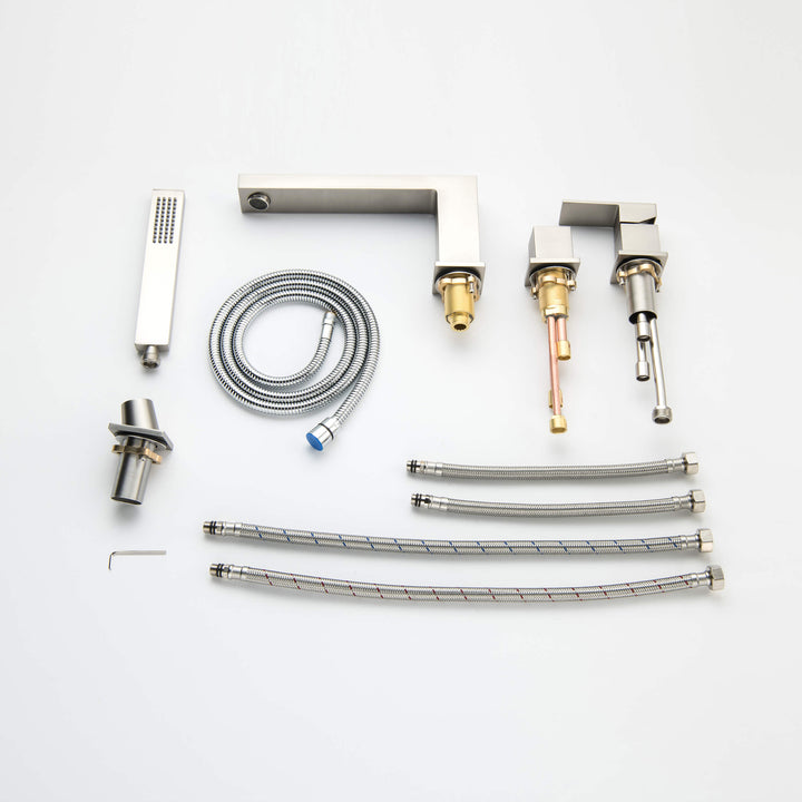 Quadra Deck-Mounted Roman Tub Faucet with Hand Shower