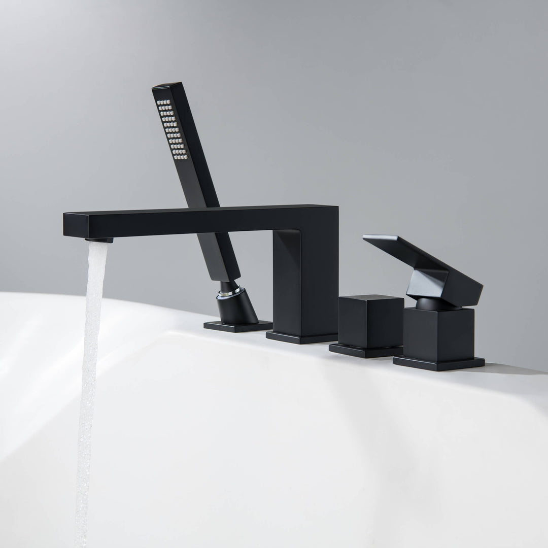Quadra Deck-Mounted Roman Tub Faucet with Hand Shower