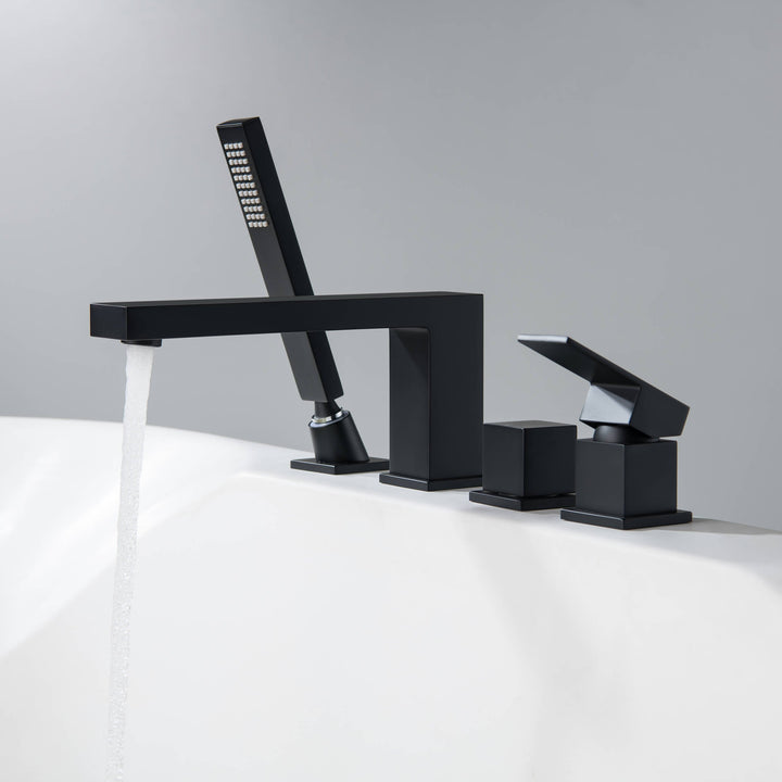 Quadra Deck-Mounted Roman Tub Faucet with Hand Shower