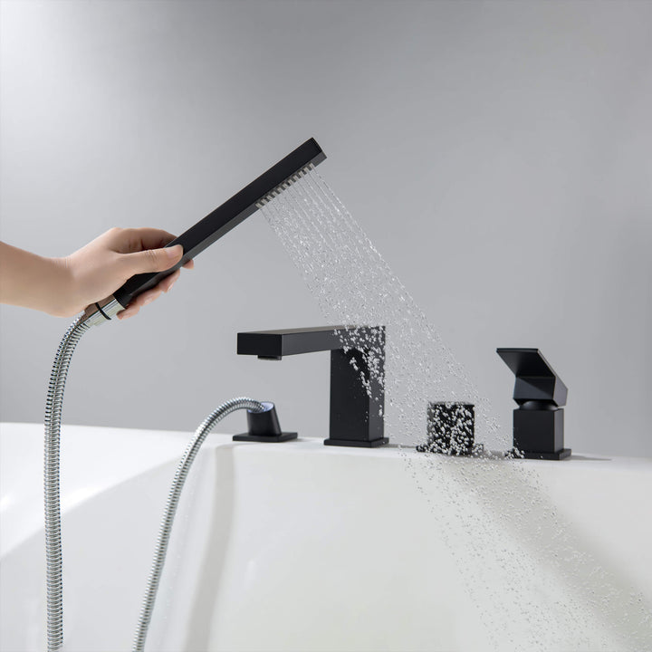 Quadra Deck-Mounted Roman Tub Faucet with Hand Shower