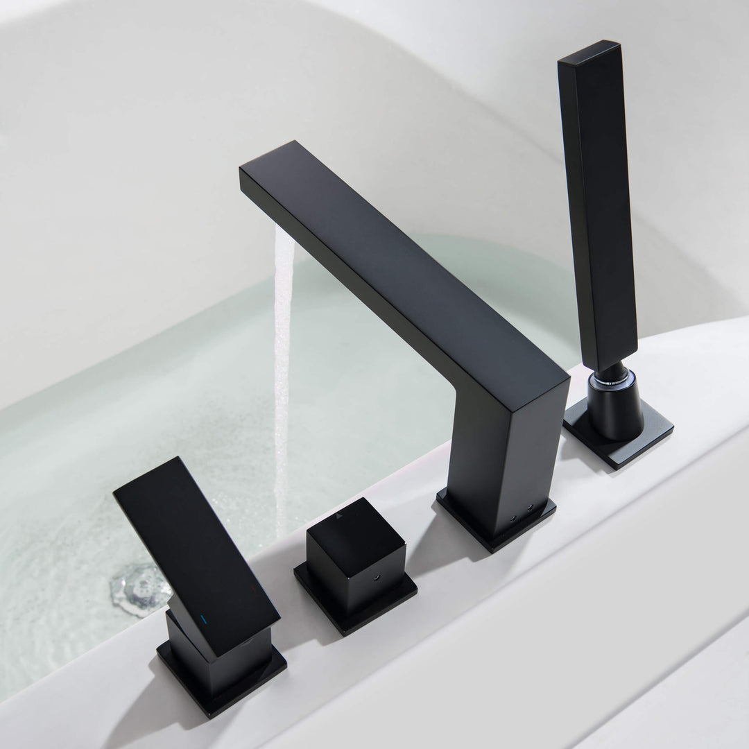 Quadra Deck-Mounted Roman Tub Faucet with Hand Shower