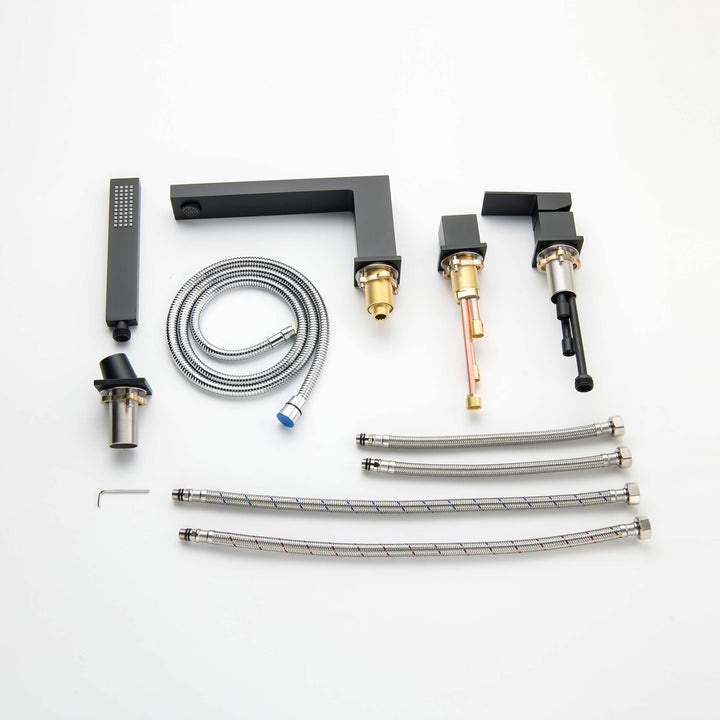 Quadra Deck-Mounted Roman Tub Faucet with Hand Shower