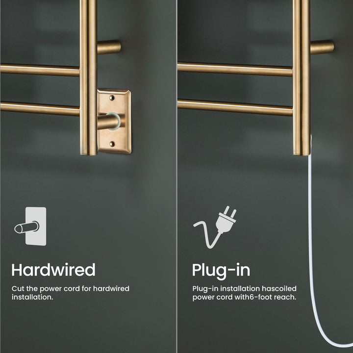 24" x 30-1/4" ETL Hardwired/Plug-In Wall-Mounted Stainless Steel Towel Warmer