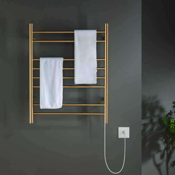24" x 30-1/4" ETL Hardwired/Plug-In Wall-Mounted Stainless Steel Towel Warmer