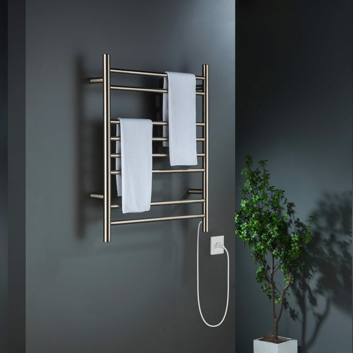 24" x 30-1/4" ETL Hardwired/Plug-In Wall-Mounted Stainless Steel Towel Warmer