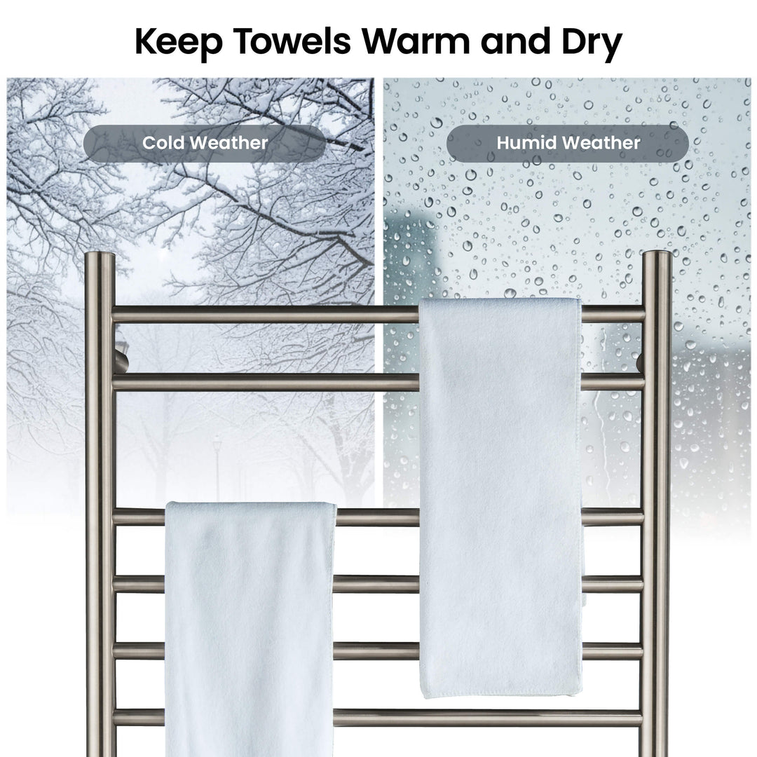 24" x 30-1/4" ETL Hardwired/Plug-In Wall-Mounted Stainless Steel Towel Warmer