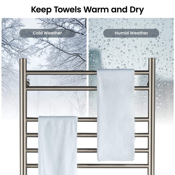 24" x 30-1/4" ETL Hardwired/Plug-In Wall-Mounted Stainless Steel Towel Warmer