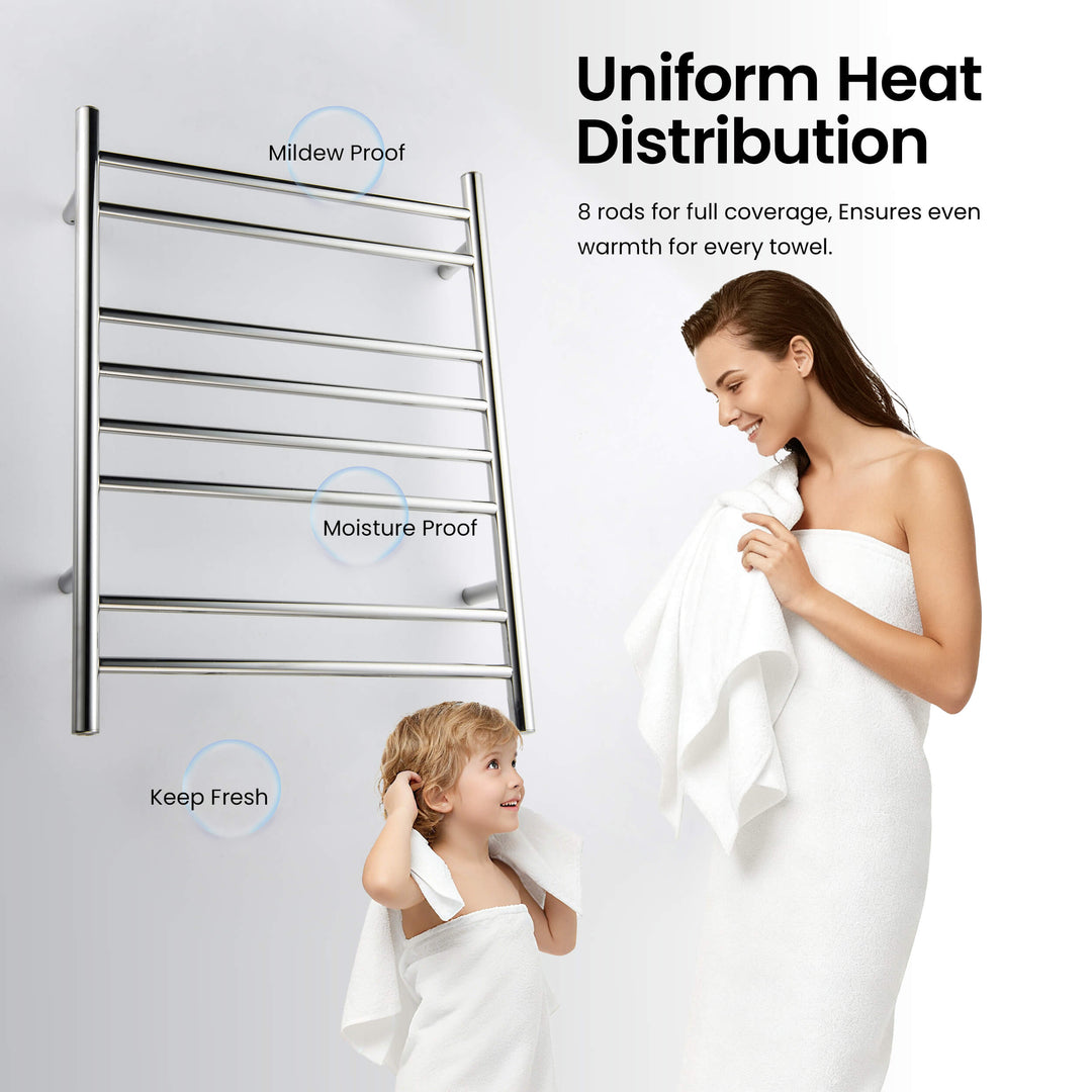 24" x 30-1/4" ETL Hardwired/Plug-In Wall-Mounted Stainless Steel Towel Warmer