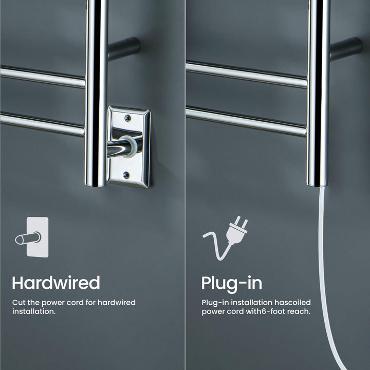 24" x 30-1/4" ETL Hardwired/Plug-In Wall-Mounted Stainless Steel Towel Warmer