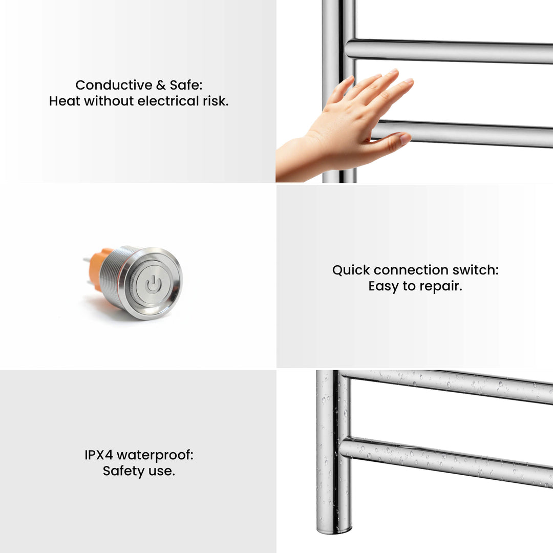 24" x 30-1/4" ETL Hardwired/Plug-In Wall-Mounted Stainless Steel Towel Warmer