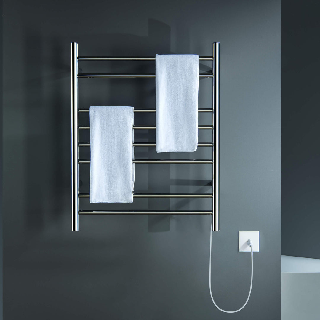 24" x 30-1/4" ETL Hardwired/Plug-In Wall-Mounted Stainless Steel Towel Warmer