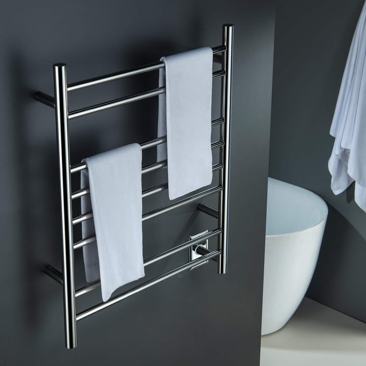 24" x 30-1/4" ETL Hardwired/Plug-In Wall-Mounted Stainless Steel Towel Warmer