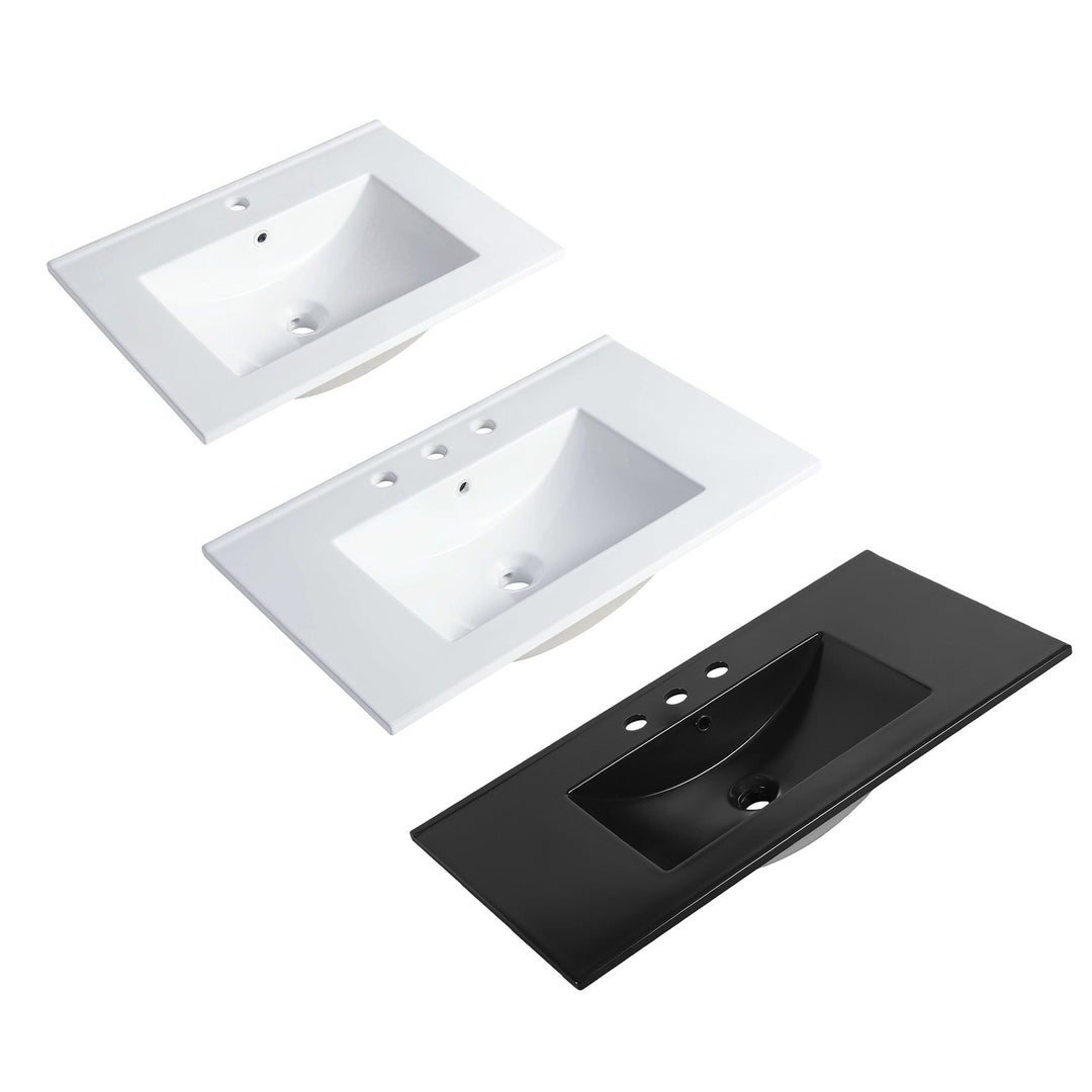 24"-36" Top-Mount Ceramic Basin | ANVE Kitchen & Bath