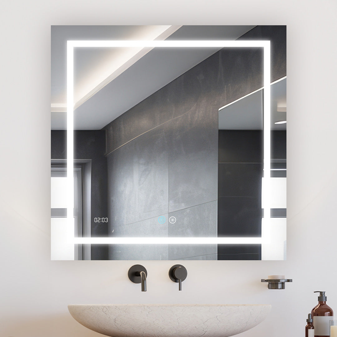Daytona 30" x 30" LED Bathroom Mirror, Anti-Fog