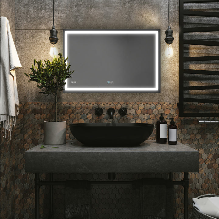 Daytona 40" x 36" LED Bathroom Mirror, Anti-Fog