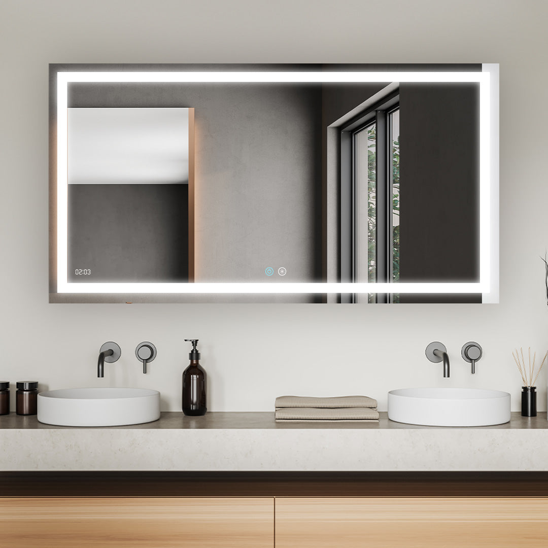 Daytona 60" x 30" LED Bathroom Mirror, Anti-Fog