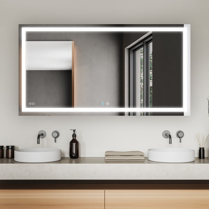 Daytona 60" x 30" LED Bathroom Mirror, Anti-Fog