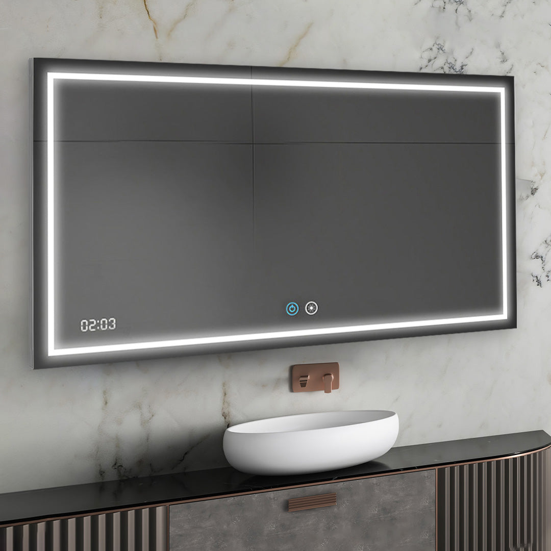 Daytona 60" x 36" LED Bathroom Mirror, Anti-Fog | ANVE Kitchen &amp; Bath