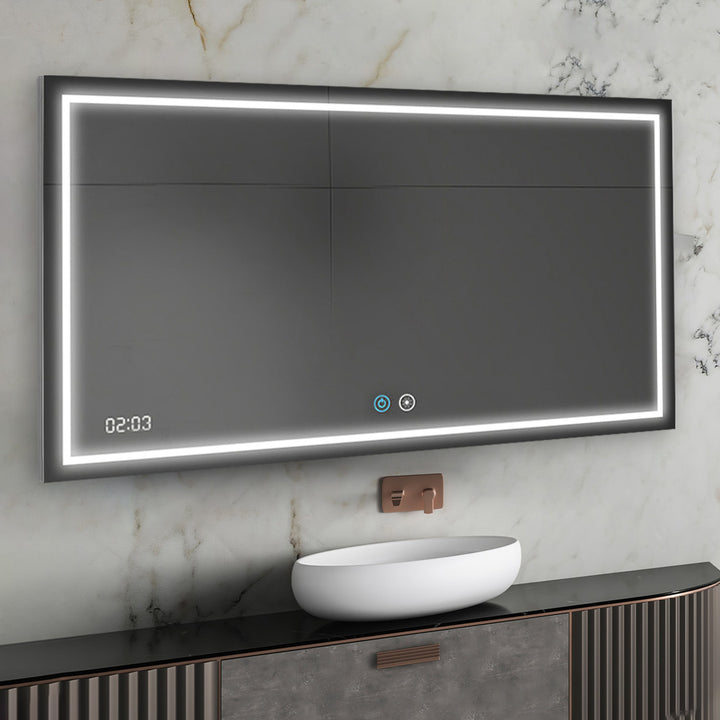 Daytona 60" x 36" LED Bathroom Mirror, Anti-Fog | ANVE Kitchen &amp; Bath