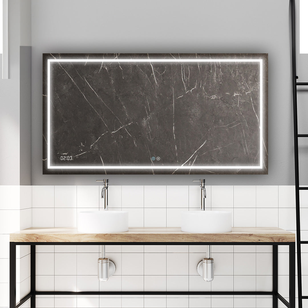 Daytona 96" x 36" LED Bathroom Mirror, Anti-Fog