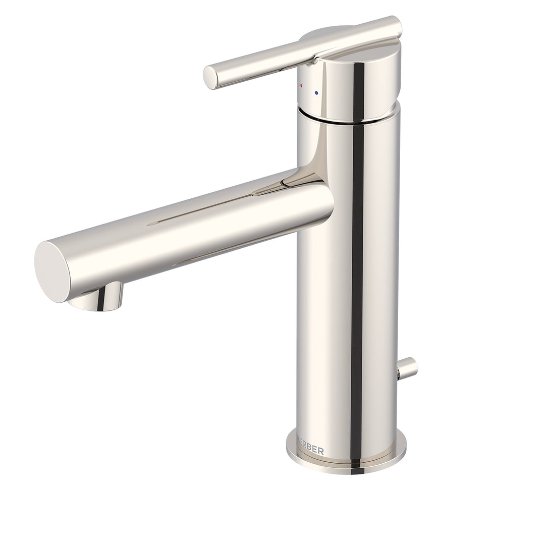 Parma® Single Handle Bathroom Faucet Straight Spout with Metal Pop-Up Drain