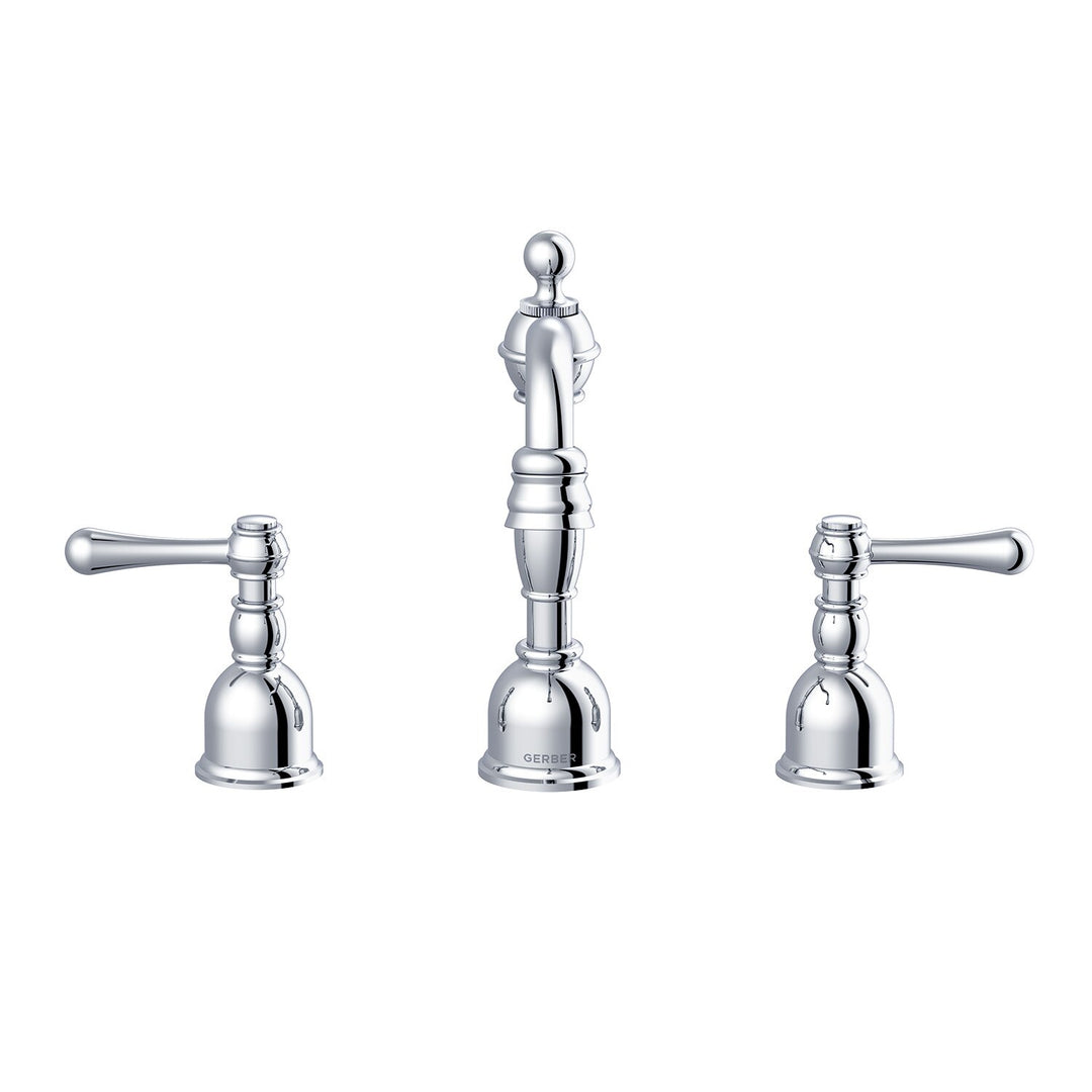 Opulence® Two Handle Widespread Bathroom Faucet with Metal Touch-Down Drain