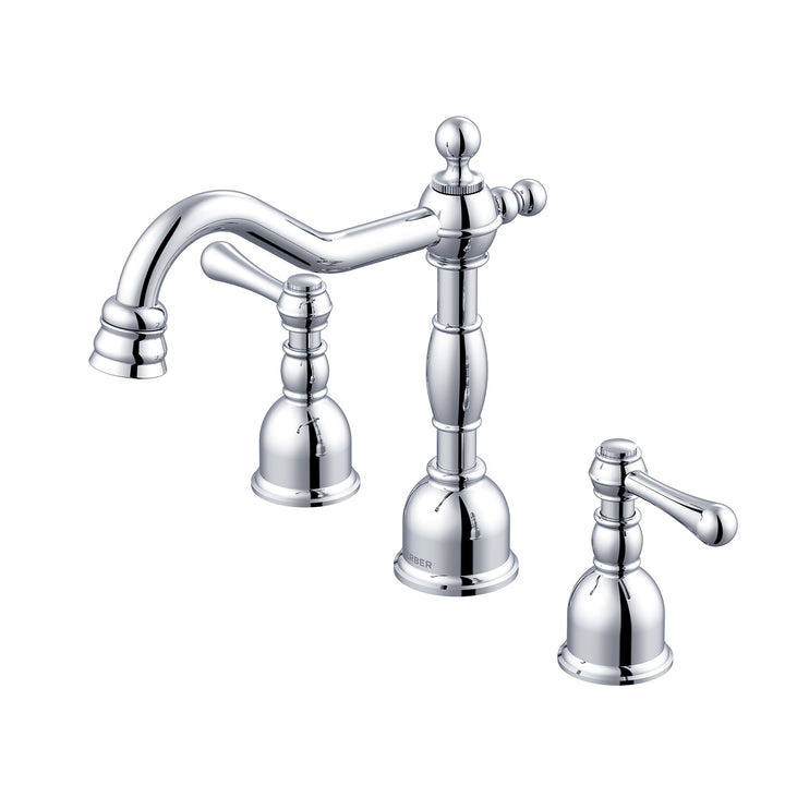 Opulence® Two Handle Widespread Bathroom Faucet with Metal Touch-Down Drain