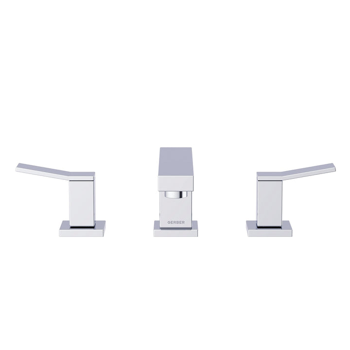 Avian® Two Handle Widespread Bathroom Faucet with Metal Touch-Down Drain