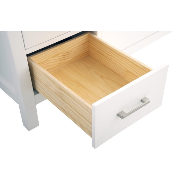 Alya Bath Vanea 60" Single Sink Bathroom Vanity in White with White Quartz Top