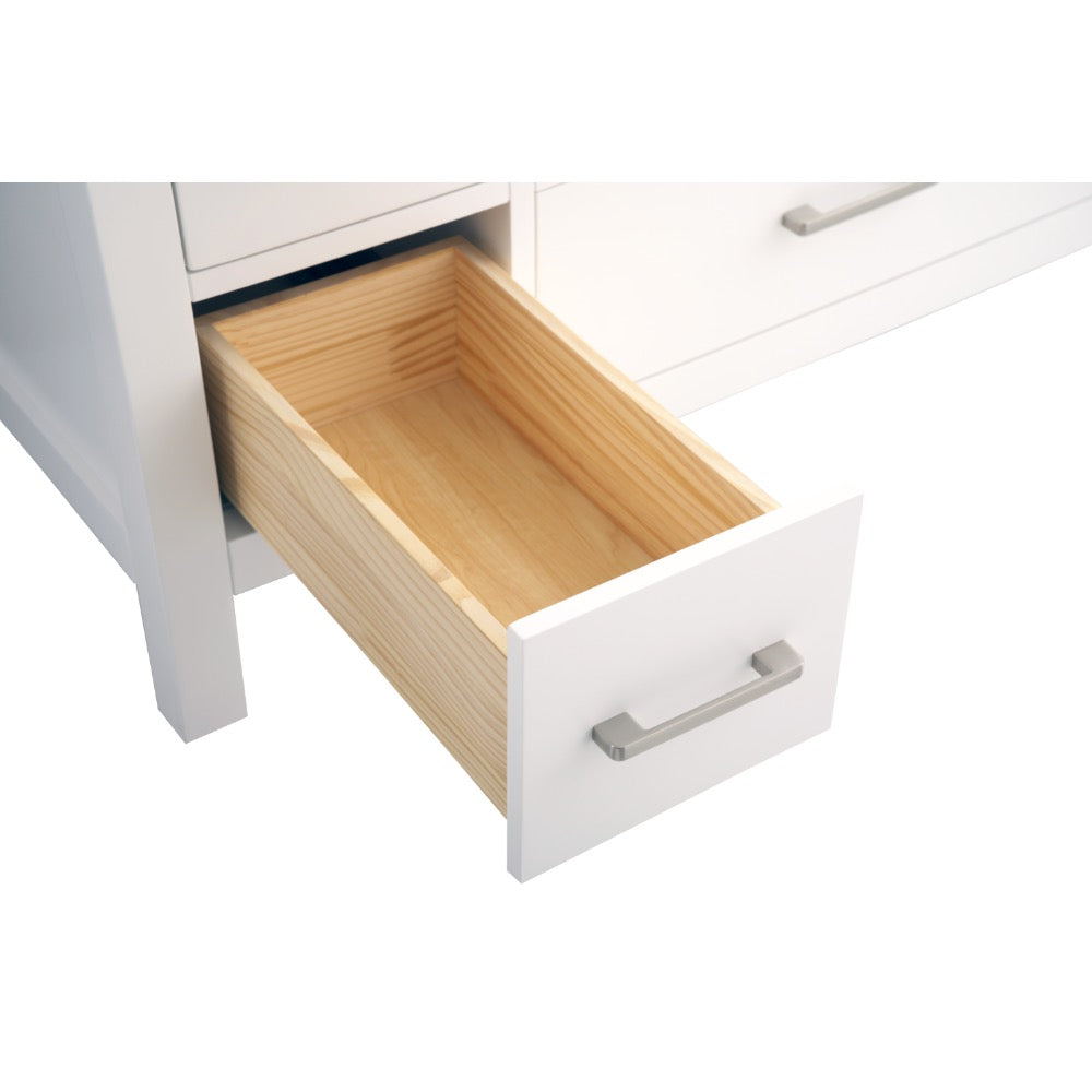 Alya Bath Vanea 48" Single Sink Bathroom Vanity in White with White Quartz Top