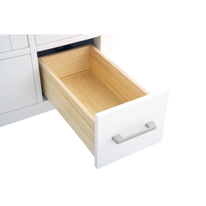 Alya Bath Vanea 36" Single Sink Bathroom Vanity in White with White Quartz Top