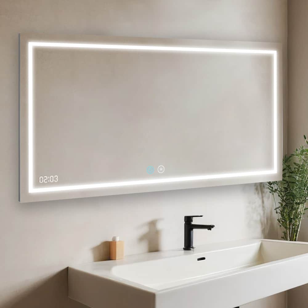 Daytona 48" x 30" LED Bathroom Mirror, Anti-Fog | ANVE Kitchen &amp; Bath