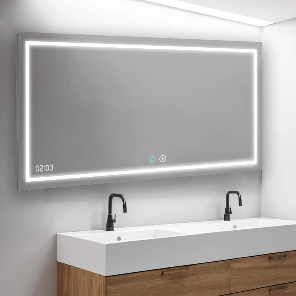 Daytona 60" x 30" LED Bathroom Mirror, Anti-Fog | ANVE Kitchen &amp; Bath