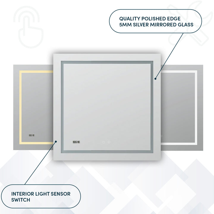 Daytona 24" x 36" LED Bathroom Mirror, Anti-Fog