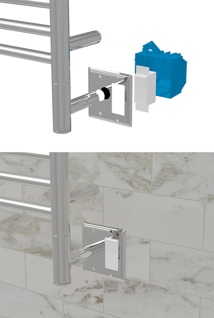 Amba Double Gang Plate for Jeeves, Radiant, Cape Collection Heated Towel Warmer
