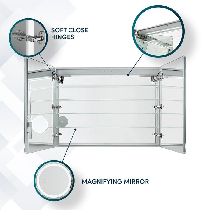 Edge Royale 48" x 32" LED Lighted Medicine Cabinet