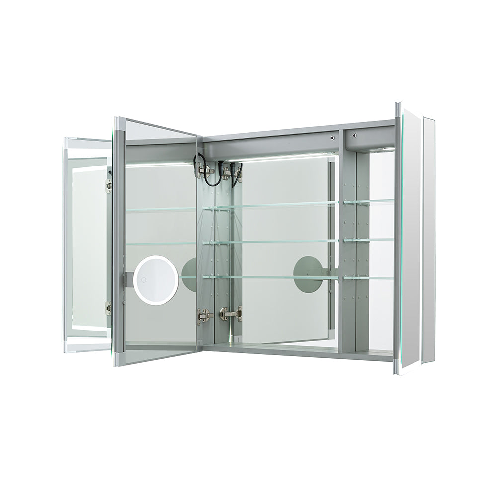 Edge Royale 48" x 32" LED Lighted Triple Door Medicine Cabinet