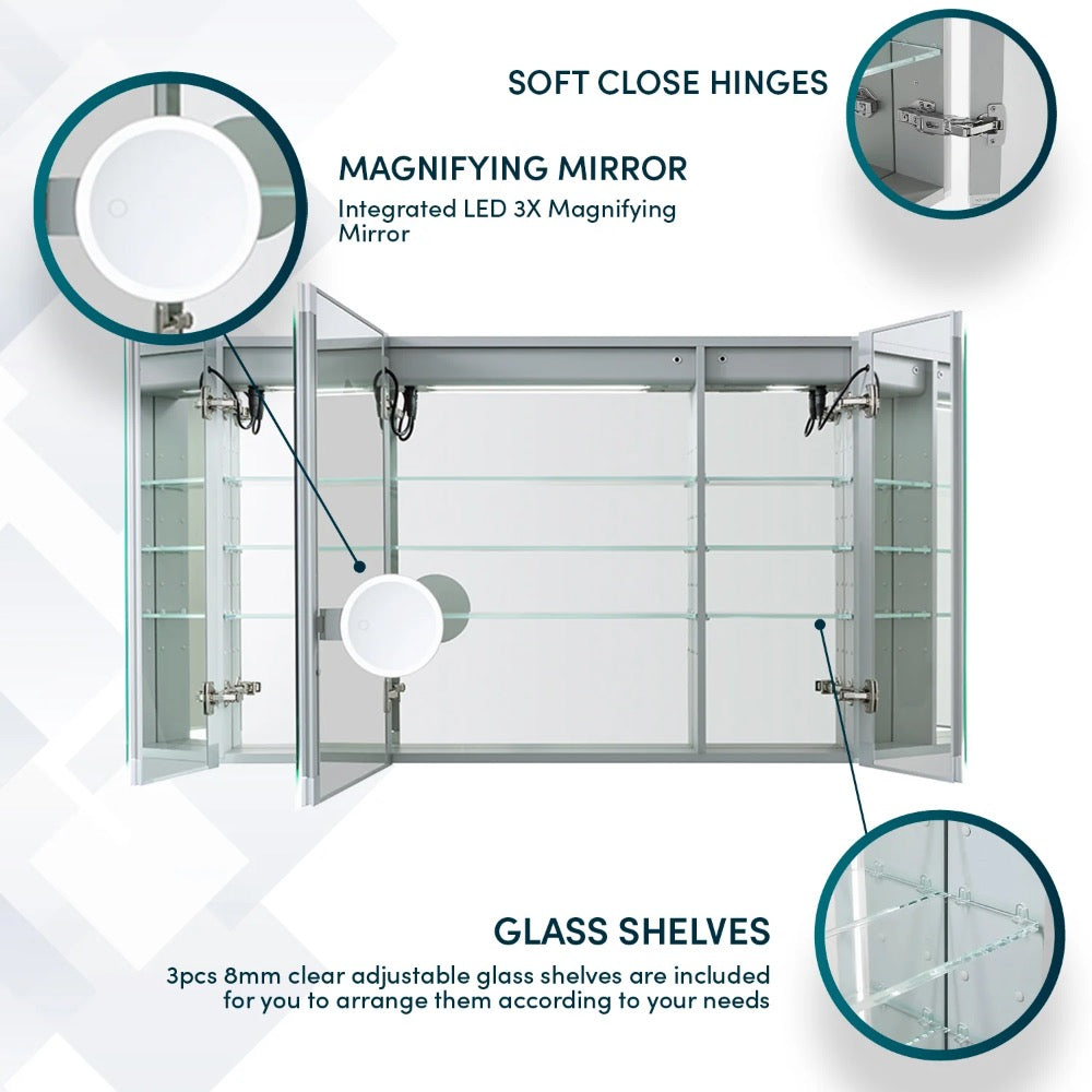 Edge Royal LED Lighted Medicine Cabinet Features 2