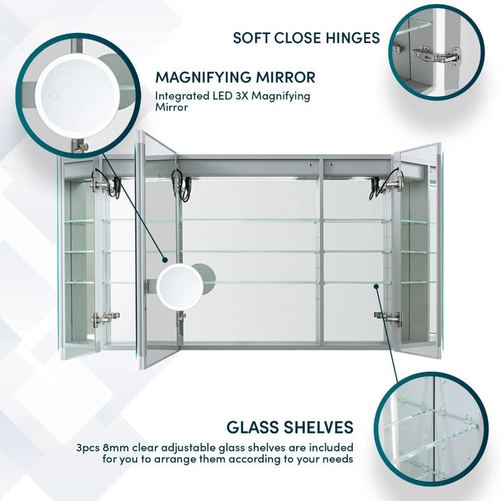 Edge Royal LED Lighted Medicine Cabinet Features 2