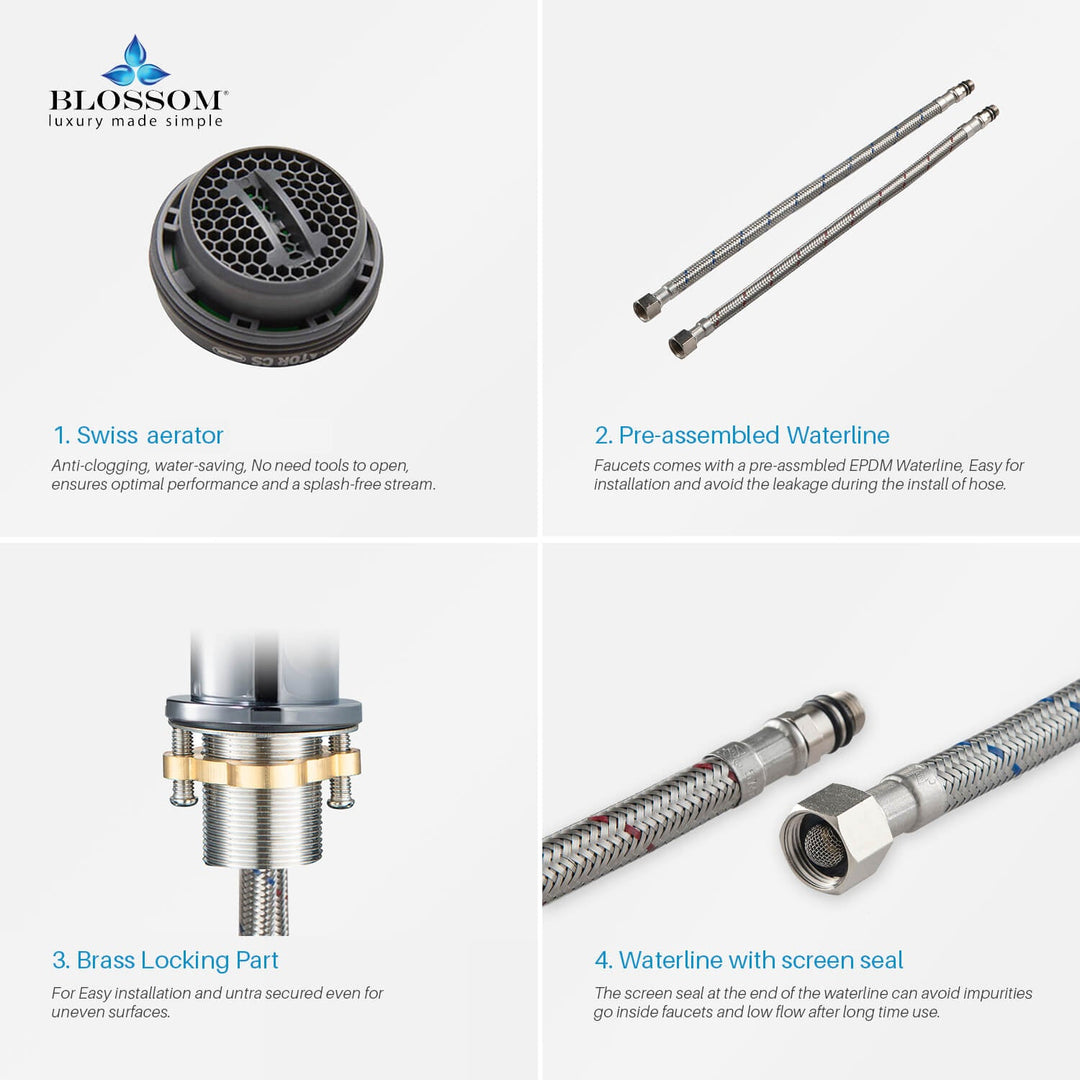 Single-Handle Single-Hole Bathroom Faucet in 102