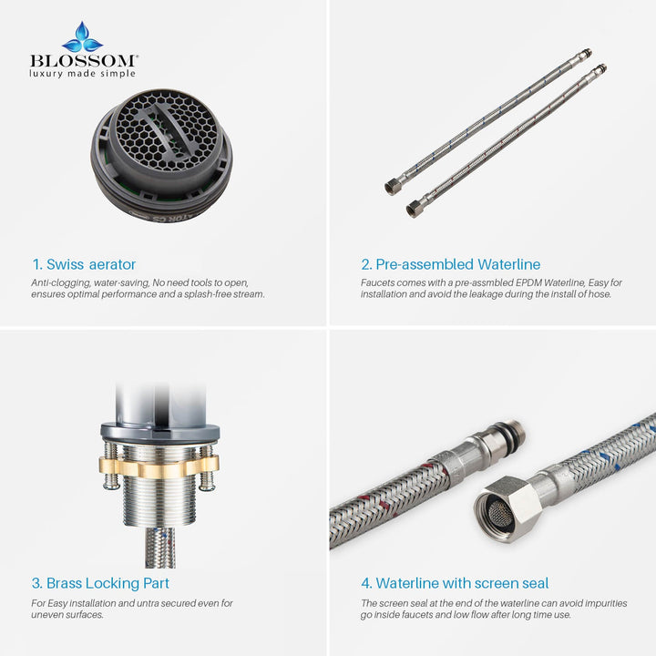 Single-Handle Single-Hole Bathroom Faucet in 102