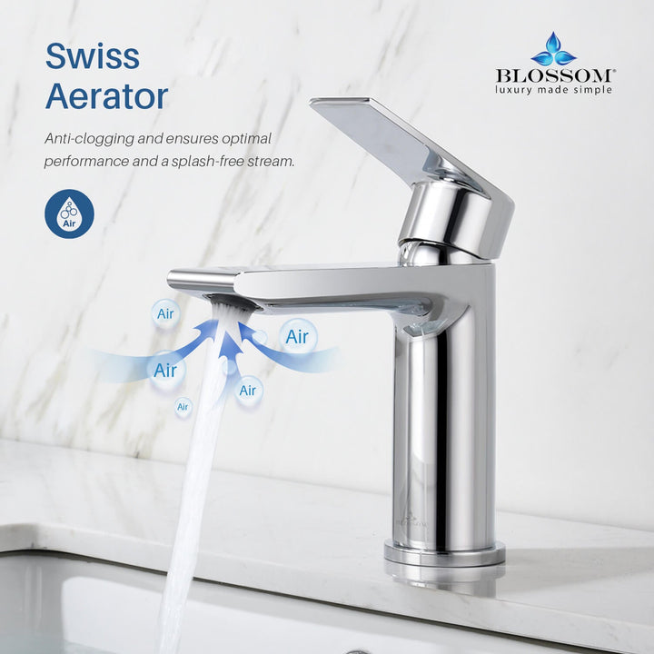Single-Handle Single-Hole Bathroom Faucet in 102