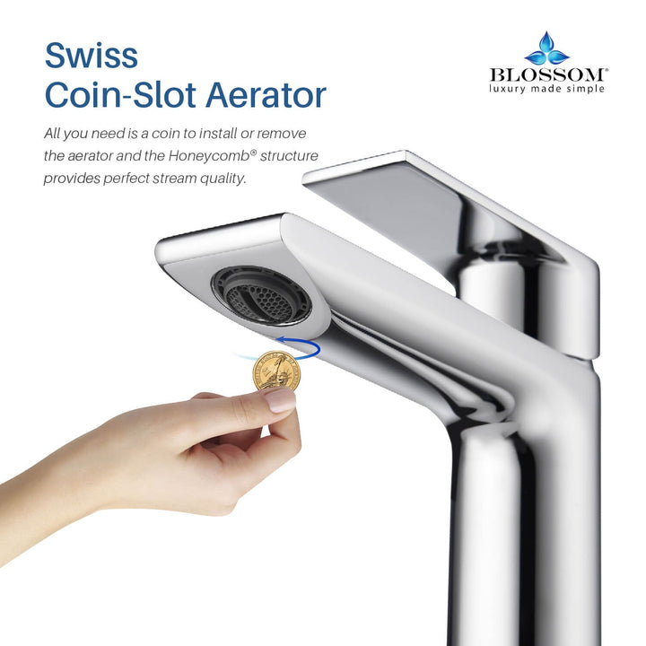 Single-Handle Single-Hole Bathroom Faucet in 102
