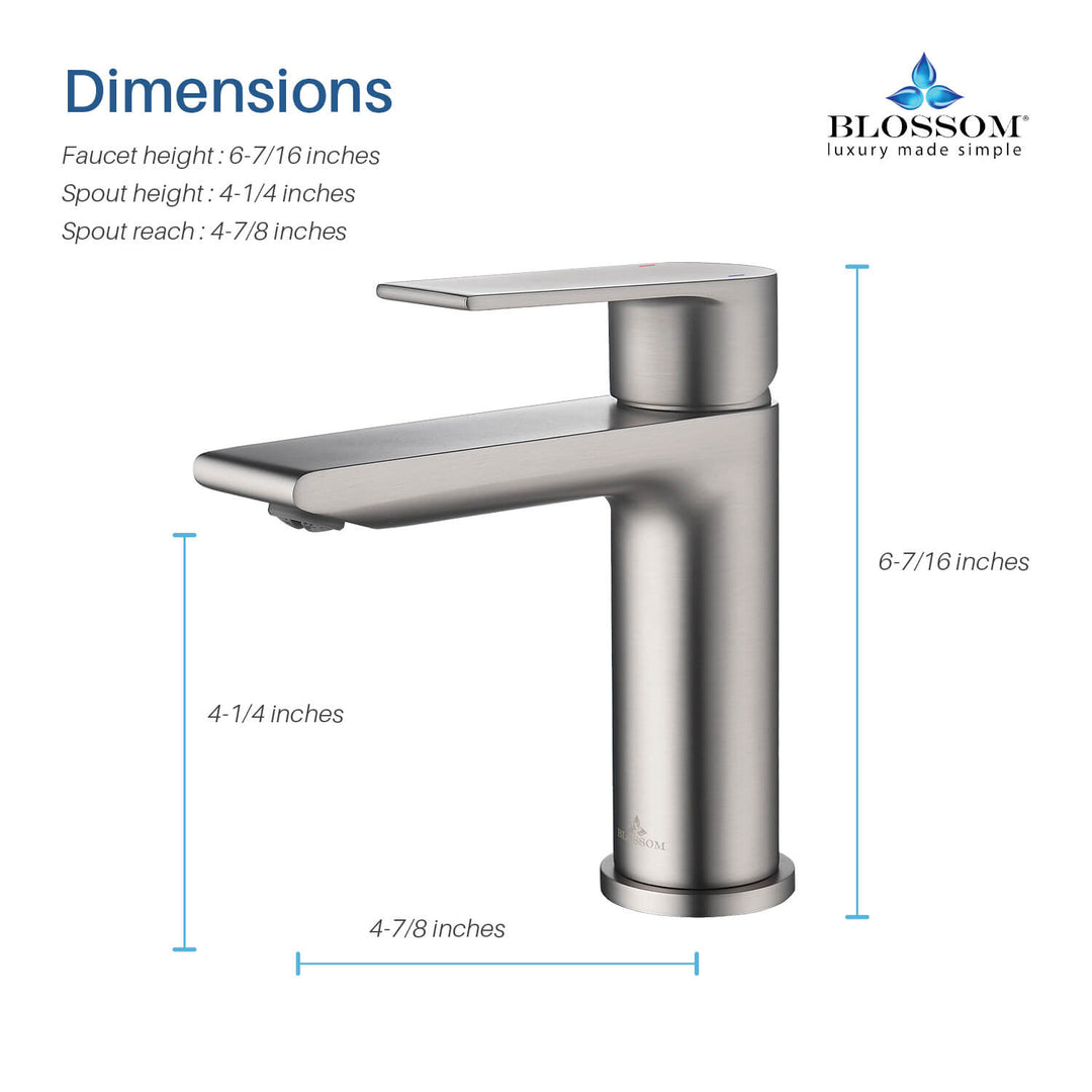 Single-Handle Single-Hole Bathroom Faucet in 102