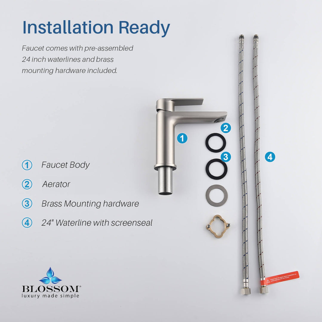 Single-Handle Single-Hole Bathroom Faucet in 102