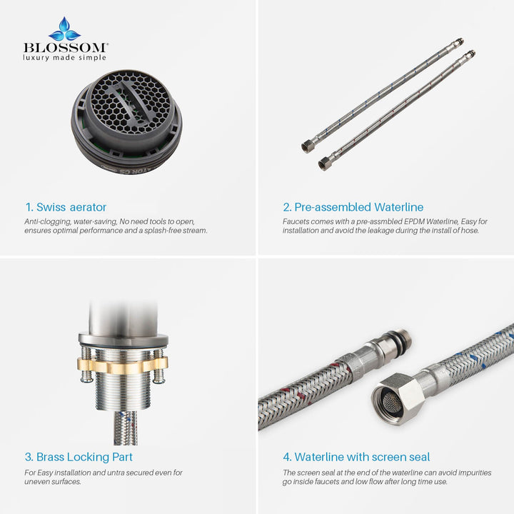 Single-Handle Single-Hole Bathroom Faucet in 102